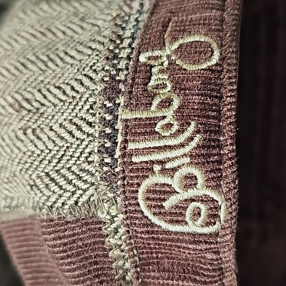 Billabong Hat Cap Newsboy Houndstooth Chevron Plaid Corduroy Wool Brown Lined - Picture 10 of 12